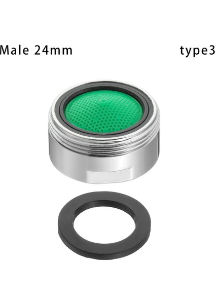 Erkek 24MM-TYPE3 Stili 1 Adet Su Tasarrufu Musluk Aeratörü Dişi Konu Erkek Konu Musluk Cihazı Difüzör Musluk Nozul Filtre Adaptörü Su Köpüğü (Yurt Dışından)