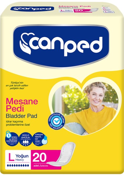 Mesane Pedi Bladder Pad 20 Adet L Beden Kadınlara Özel Mesane Pedi Üstün Yoğun Korumalı