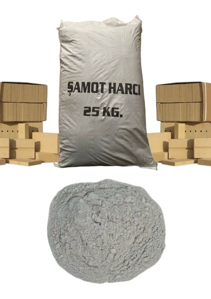 Şamot Harcı Ateş Tuğlası Örgü Harcı 25 kg