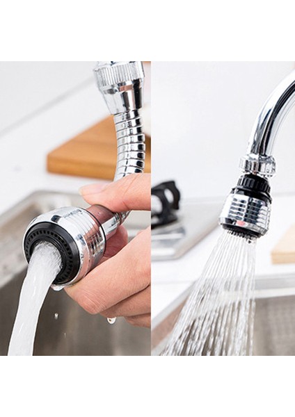 No.17 Stili 1 Bilgisayar Mutfak Aletleri 23 Modlu Dönebilen Köpüklü Yüksek Basınçlı Musluk Uzatıcı Su Tasarrufu Banyo Mutfak Aksesuarları Malzemeleri (Yurt Dışından)