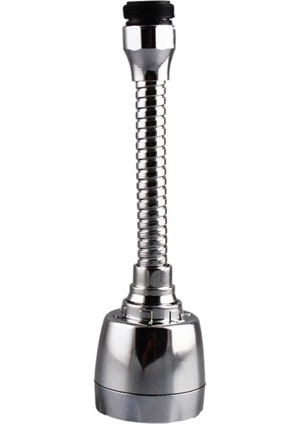 Gümüş Tarzı 360 Derece Dönebilen Mutfak Musluğu Aerator Ayarlanabilir Çift Modlu Püskürtücü Filtre Difüzör Su Tasarrufu Nozulu Musluk Bağlantısı (Yurt Dışından)