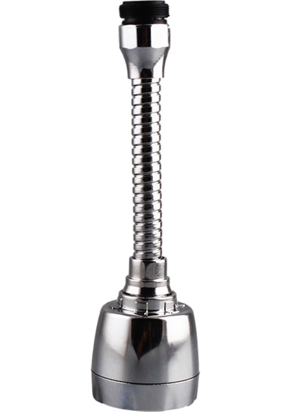 Gümüş Tarzı 360 Derece Dönebilen Mutfak Musluğu Aerator Ayarlanabilir Çift Modlu Püskürtücü Filtre Difüzör Su Tasarrufu Nozulu Musluk Bağlantısı (Yurt Dışından)