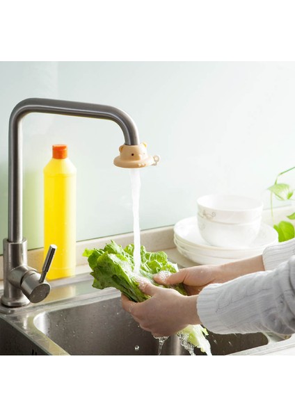 Bej Tarzı Banyo Aksesuarları Su Tasarrufu Mutfak Aletleri Duş Filtresi Musluk Uzatıcıları Sprey Geçirmez Musluk Püskürtücüler Karakterli (Yurt Dışından)