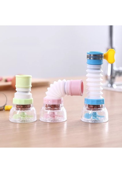 No.1 Tarzı Mutfak Musluğu Uzatma Aparatı 360 Derece Ayarlanabilir Su Tasarruflu Sıçramaya Karşı Koruyucu Mutfak Aksesuarları Su Arıtma Filtresi ile Uzatma Başlık (Yurt Dışından)