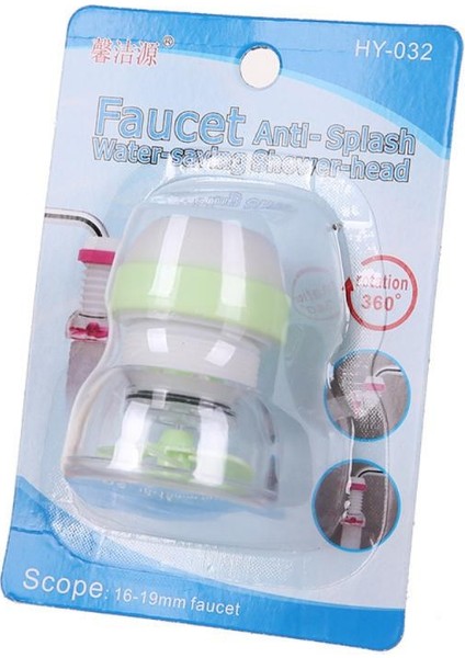 Yeşil Bir Stil Mutfak Duş Başlığı Filtre Su Tasarrufu Duş Su Bataryası Kabarcık Ev 360 Derece Döner Serpinti Musluk Filtresi (Yurt Dışından)