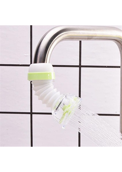 Yeşil C Stili Mutfak Musluğu Uzatma 360 Derece Ayarlanabilir Su Tasarruflu Sıçramaya Karşı Mutfak Aksesuarları Su Arıtma Filtresi Eklentisi (Yurt Dışından)