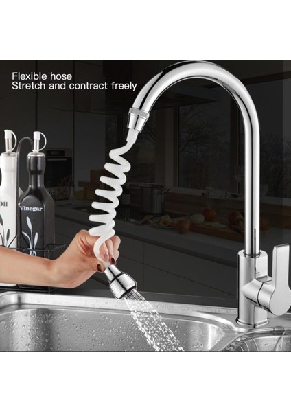 Adaptör Stili 1 Adet Uzun Hortum Musluk Uzatma Nozulu Esnek Su Tasarrufu Musluk Adaptörü Lavabo Sprey Köpüklü Sulama Banyo Duş (Yurt Dışından) fırsatları