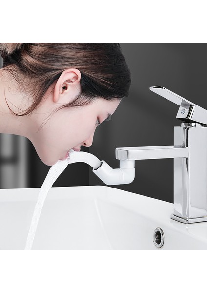Pembe Tarzı 720 Derece Dönebilen Mutfak Musluğu Uzatıcı Su Tasarruflu Musluk Başlığı Evrensel Sıçrama Filtreli Püskürtücü Banyo Lavabo Aksesuarı (Yurt Dışından)