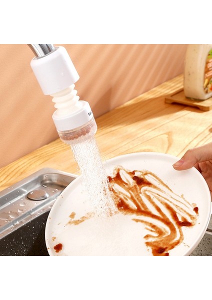 Beyaz Stil 360 Derece Musluk Uzatma Banyo 3 Mod Ayarlanabilir Su Musluğu Uzatma Filtre Mutfak Su Tasarrufu Başlığı Lavabo Aksesuarları (Yurt Dışından)