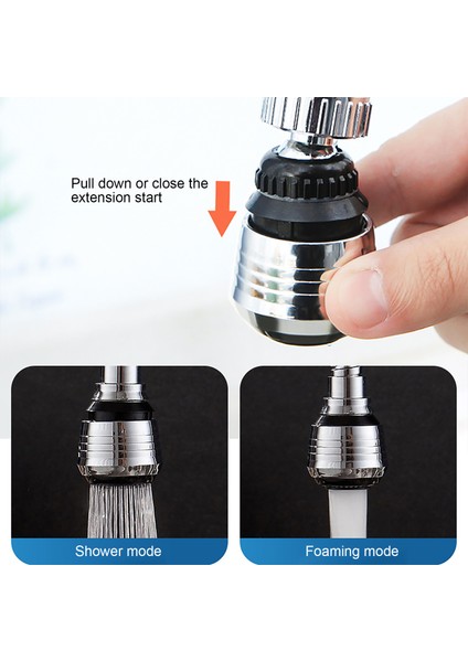 B Tarzı Musluk Su Tasarruf Filtresi Yüksek Basınçlı Püskürtme Başlığı 360 Derece Dönebilen Sıçrama Korumalı Mutfak Lavabo Bataryası Başlığı Mutfak Aksesuarları (Yurt Dışından) indirimleri