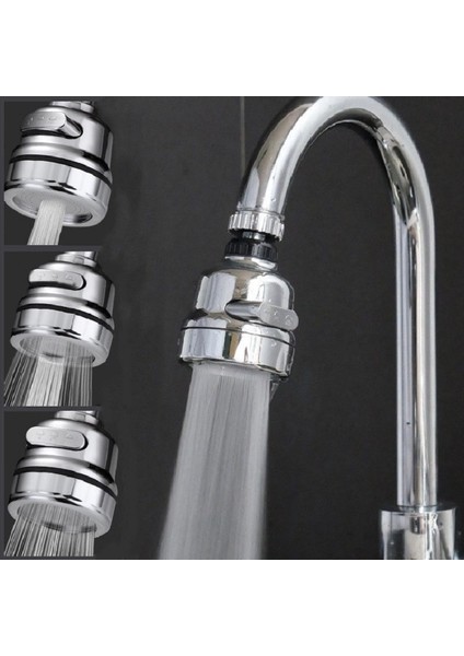 Gümüş Bakır Tarzı Mutfak Musluğu Uzatma Aparatı 360° Dönebilen Yüksek Basınçlı Püskürtme Başlığı Tasarruflu Su Tasarruflu Musluk Aparatı Lavabo Aksesuarları (Yurt Dışından) fiyatları