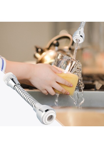 C Stili Musluk Su Tasarruf Filtresi Yüksek Basınçlı Püskürtme Başlığı 360 Derece Dönebilen Sıçrama Korumalı Mutfak Lavabo Bataryası Başlığı Mutfak Aksesuarları (Yurt Dışından) fiyatları