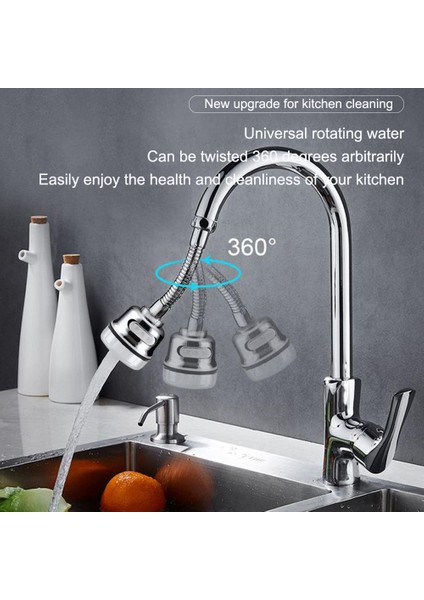 Siyah Uzun Stil 3 Modlu Mutfak Musluk Bataryası Su Tasarruflu Püskürtücü Sıçramaya Karşı Musluk Köpürtücü Banyo Mutfak Taşınabilir Musluk Aksesuarları (Yurt Dışından) fırsatları