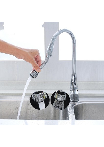 Adaptör Stili 360° Dönebilen Musluk Ağızlık Uzatıcı Musluk Grifo Ekranı Su Tasarrufu Konu Adaptörü Mutfak ve Banyo Aksesuarları (Yurt Dışından) modelleri