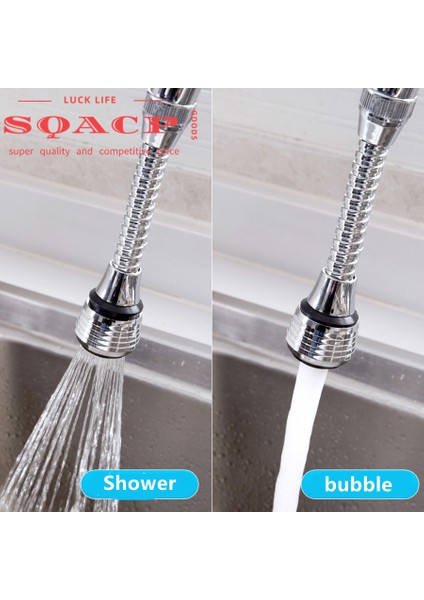 Adaptör Stili 360° Dönebilen Musluk Ağızlık Uzatıcı Musluk Grifo Ekranı Su Tasarrufu Konu Adaptörü Mutfak ve Banyo Aksesuarları (Yurt Dışından) fırsatları