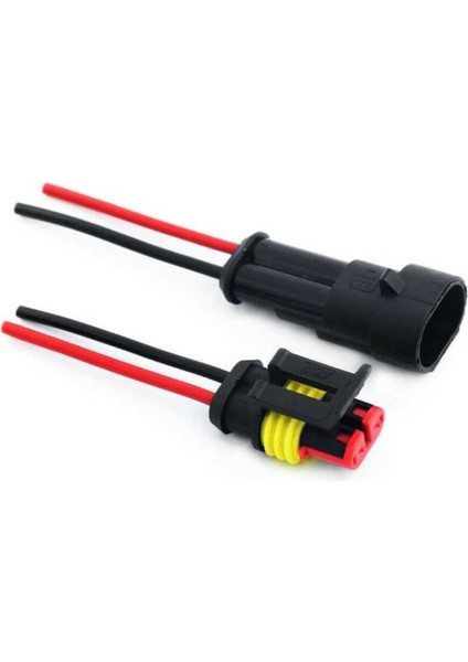 Wired 2-Pin Waterproof Connector Kit - Kablolu 2-Pin Su Geçirmez Konnektör Kiti