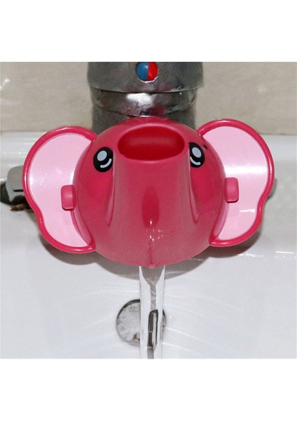 Pembe Fil Stili Çocuklar Için Dolap Su Musluğu Uzatma Aparatı El Yıkama Banyo Için Uygun Ördek Fil Tasarımı (Yurt Dışından)