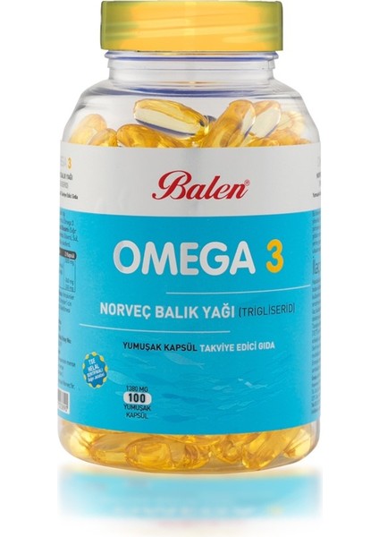 Omega 3 Norveç Balık Yağı 1380 mg 100 Kapsül
