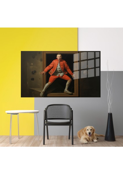 Premium^# Glass Art- Vintage-Retro-Popart Tablo Serisi -Şaşkın Napolyon-06 modelleri