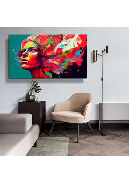Premium^# Glass Art- Vintage-Retro-Popart Tablo Serisi - Özgür Kadın-23 fırsatları