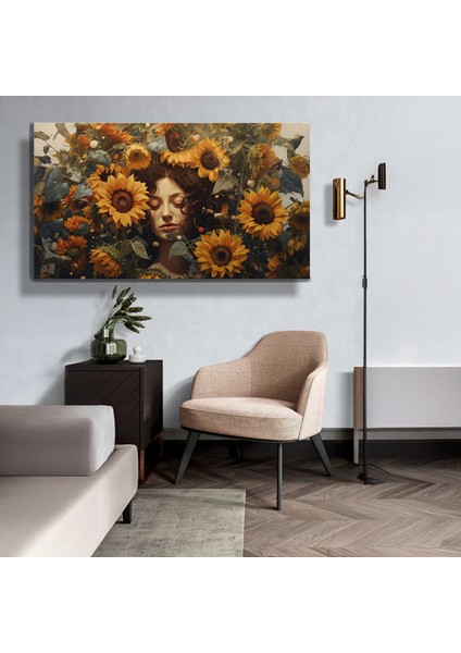 Premium^# Glass Art- Vintage-Retro-Popart Tablo Serisi - Günebakan-30 fırsatları