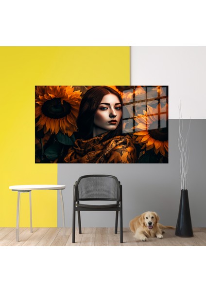 Premium^# Glass Art- Vintage-Retro-Popart Tablo Serisi Cam Tablo- Filipinli Kız-80 modelleri