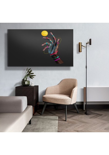 Premium^# Glass Art- Vintage-Retro-Popart Tablo Serisi Cam Tablo-Neonlu El- 60 fırsatları