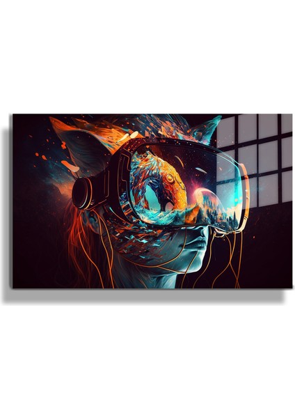 Premium^# Glass Art- Vintage-Retro-Popart Tablo Serisi Cam Tablo-Avatar- 73