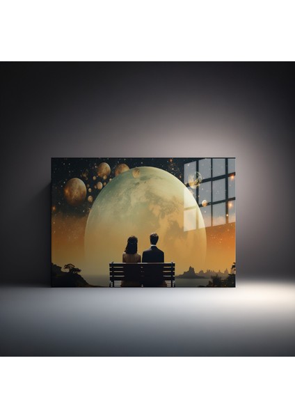 Premium^# Glass Art- Vintage-Retro-Popart Tablo Serisi Cam Tablo-Love Way- 69 fiyatları