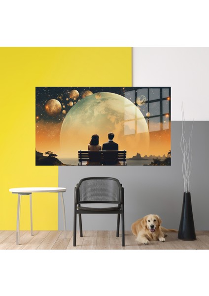 Premium^# Glass Art- Vintage-Retro-Popart Tablo Serisi Cam Tablo-Love Way- 69 modelleri