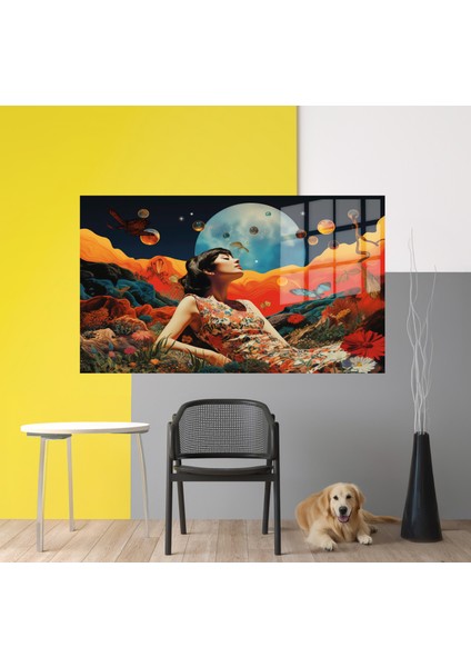 Premium^# Glass Art- Vintage-Retro-Popart Tablo Serisi Cam Tablo-Dream-72 modelleri