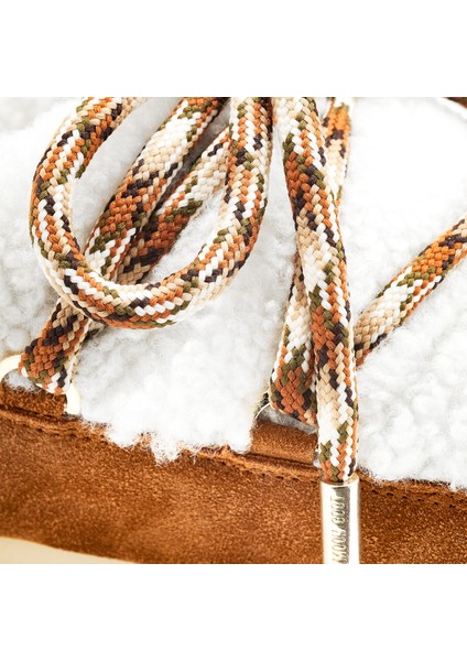 Kadın Bot (Kar) 80D1460240-MA03 Moon Boot Mule Shearling Whisky/off White