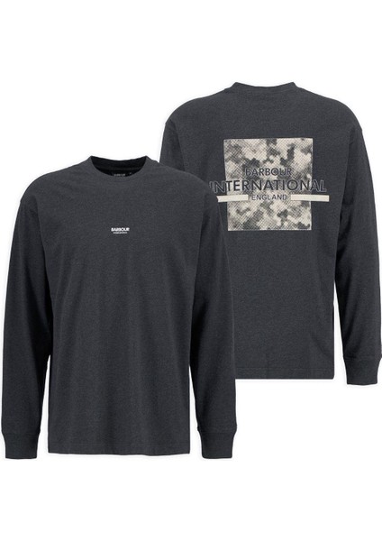 B.intl Marsh Graphic Long-Sleeved T-Shirt GY11 Asphalt Marl