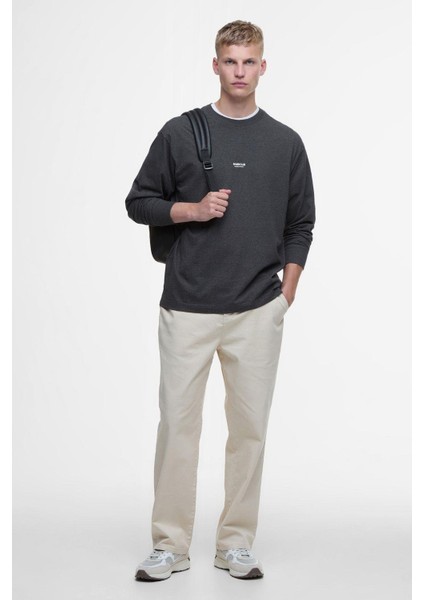 B.intl Marsh Graphic Long-Sleeved T-Shirt GY11 Asphalt Marl