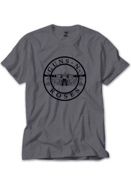 Guns N Roses Flat Gri Tişört