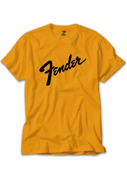 Fender Logo 3 Sarı T-Shirt