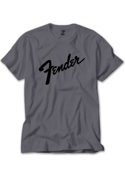 Fender Logo 3 Gri Tişört