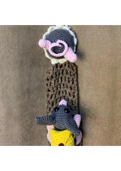 El Örgüsü Amigurumi Sevimli Fareler Oyuncak - 8 x 30 cm