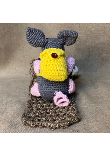 El Örgüsü Amigurumi Sevimli Fareler Oyuncak - 8 x 30 cm