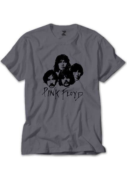 Pink Floyd Group Gri Tişört