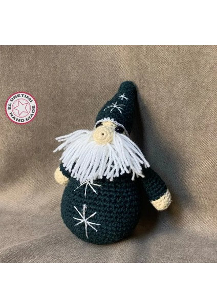 El Örgüsü Amigurumi Noel Baba Figürü - 14 x 17 cm