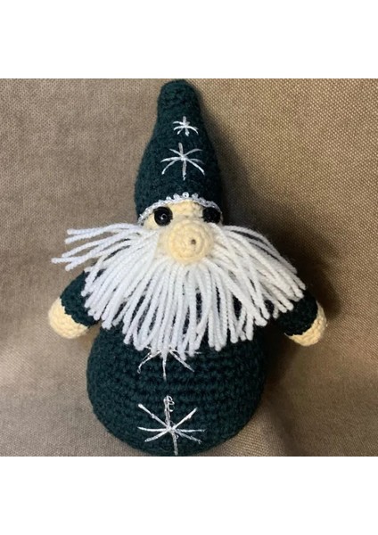 El Örgüsü Amigurumi Noel Baba Figürü - 14 x 17 cm