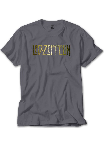 LED Zeppelin Wall Gri Tişört