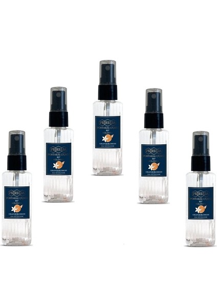 Parfümlü Kolonya Portakal Çiçeği 50 ml Sprey Ped Şişe 5 Adet