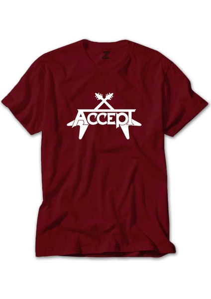 Accept Guitar Kırmızı Tişört