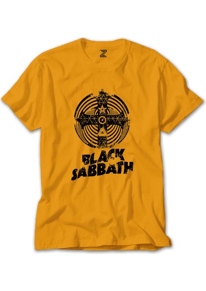 Black Sabbath Band Cross Paranoid Sarı T-Shirt