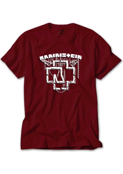 Rammstein Chain Logo Kırmızı Tişört