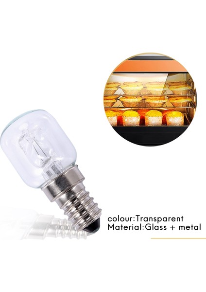 E14 Yüksek Sıcaklık Ampul 500 Derece 25W Halojen Kabarcık Fırın Ampul E14 250V 25W Kuvars Ampul (Yurt Dışından)