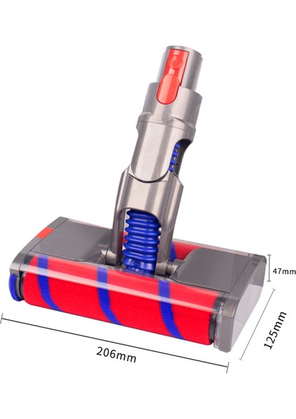 Dyson V7 V8 V10 V11 Serisi Elektrikli Süpürge Aksesuarları Yumuşak Kadife Rulo Emme Kafası Çift Rulo Fırça (Yurt Dışından)