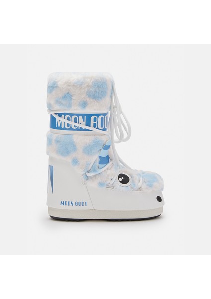 Kız Çocuk Bot (Kar) 80D3400260-AF19 Moon Boot Icon Yeti Faux Fur White/light Blue (27-34)